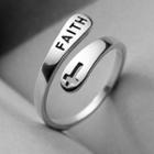 Lettering Open Ring 1 Pc - S925 Sterling Silver Open Ring - One Size
