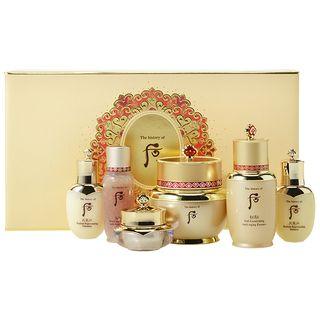 The History Of Whoo - Bichup Royal Anti-aging Duo Special Set: Ja Yoon Cream 60ml + Self-generating Essence 20ml + First Care Moisture Anti-aging Essence 15ml + Cheongidan Radiant Rejuvenating Balancer 25ml + Emulsion 25ml + Eye Cream 5ml 6pcs