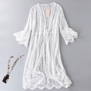 Mesh Long Light Jacket White - One Size