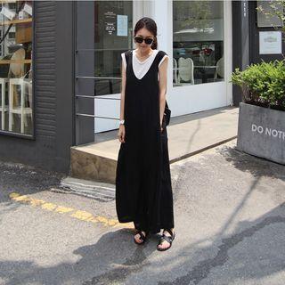 Plain Wide Leg Jumper Pants / T-shirt