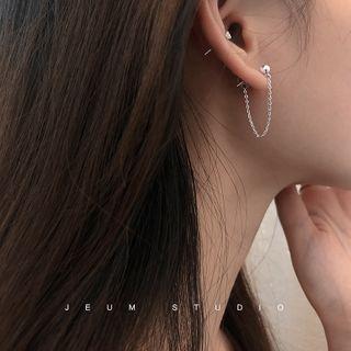 925 Sterling Silver Arrow / Chain Earring