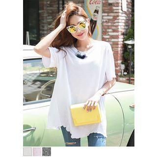 Linen Blend Short-sleeve T-shirt
