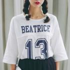 3/4 Sleeve Lettering T-shirt