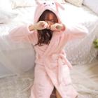 Animal Hooded Fleece Sashed Robe