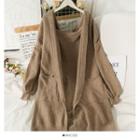 Open-front Hooded Long Cardigan In 6 Colors