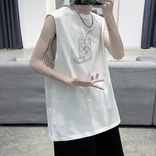 Drinks Print Tank Top