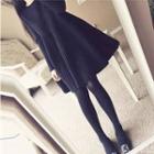 Long-sleeve A-line Sweater Dress