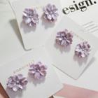 Resin Flower Earring 1 Pair - Light Purple - One Size