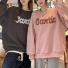 Oversize Chenille Lettering Sweatshirt