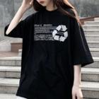 Lettering Oversize Elbow-sleeve T-shirt