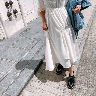 Wrap-front Shirred Maxi Dress