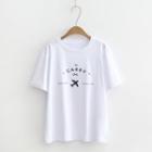 Airplane Print Short-sleeve T-shirt