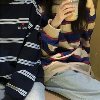 Color Block Striped Sweatshirt