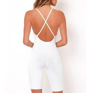 Spaghetti Strap V-neck Romper