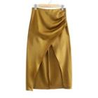 Shirred High-low Pencil Skirt