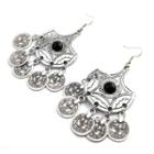 Alloy Disc Fringed Earring 1 Pair - As Shown In Figure - One Size