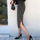 Leopard Long Pencil Skirt