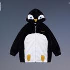 Penguin Themed Hooded Zip Fleece Jacket