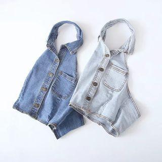 Halter Neck Denim Shirt