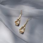 Triangle Alloy Dangle Earring 1 Pair - Gold - One Size