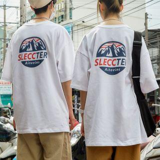 Couple Matching Short-sleeve Mountain Print T-shirt