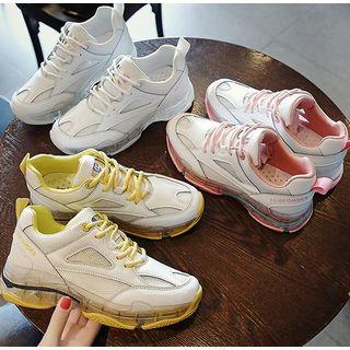 Transparent Sole Platform Sneakers