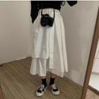 Irregular Midi A-line Layered Skirt