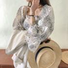 Square-neck Paisley Blouse