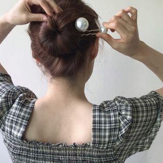 Faux Pearl U Shape Hair Stick