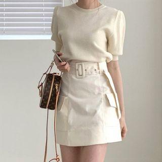 Pocket Detail Mini Straight-fit Skirt