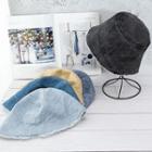 Denim Fringed Bucket Hat