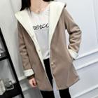 Color Panel Hooded Coat