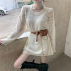 Pointelle Knit Mini Dress / Slipdress / Waist Bag