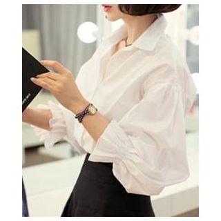 Frill Cuff Long-sleeve Shirt