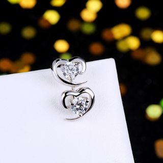 Sterling Silver Heart Studs