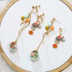 Non-matching Elephant Drop Earring / Clip-on Earring
