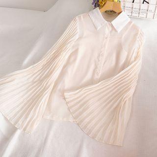 Set: Pleated Shirt + Camisole Top