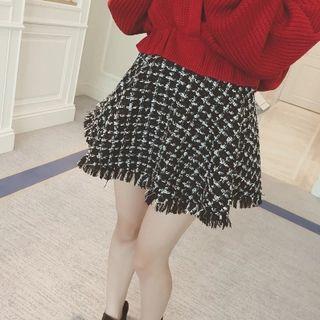 Fringe Trim A-line Skirt