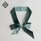 Horse Print Narrow Scarf Foal - Dark Green & Teal - One Size