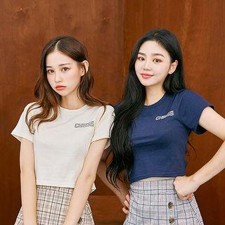Cheese Printed Cropped T-shirt