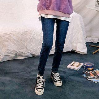 Brushed Fleece Lined Slim-fit Jeans