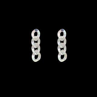 Chunky Chain Acrylic Dangle Earring 1 Pair - Transparent - One Size