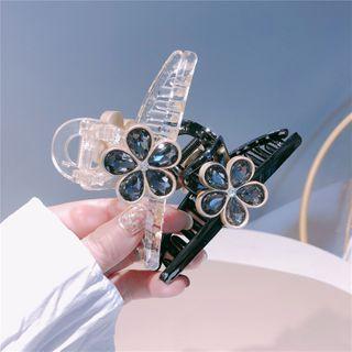 Flower Faux Crystal Hair Clamp