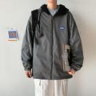 Applique Two Way Fleece Zip Hoodie