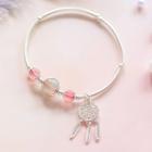 Beaded Bangle With Dream-catcher Dream-catcher & Beads - Strawberry Red - One Size