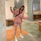 Set: Hood Zip Jacket + Long-sleeve T-shirt + Shorts