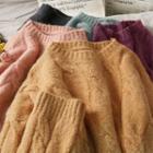 Cable-knit Loose-fit Sweater In 5 Colors