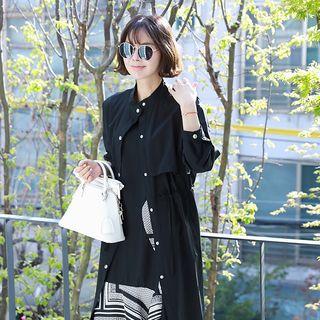 Stand-collar Lightweight Trench Coat