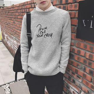 Embroidery Lettering Sweater