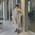 Drawstring-waist Pocket-detail Long Safari Jacket